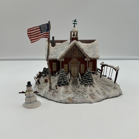 Hawthorne Village Winter Memories Little Red School House” Terry Redlin -  2000 - Picture 6 of 16